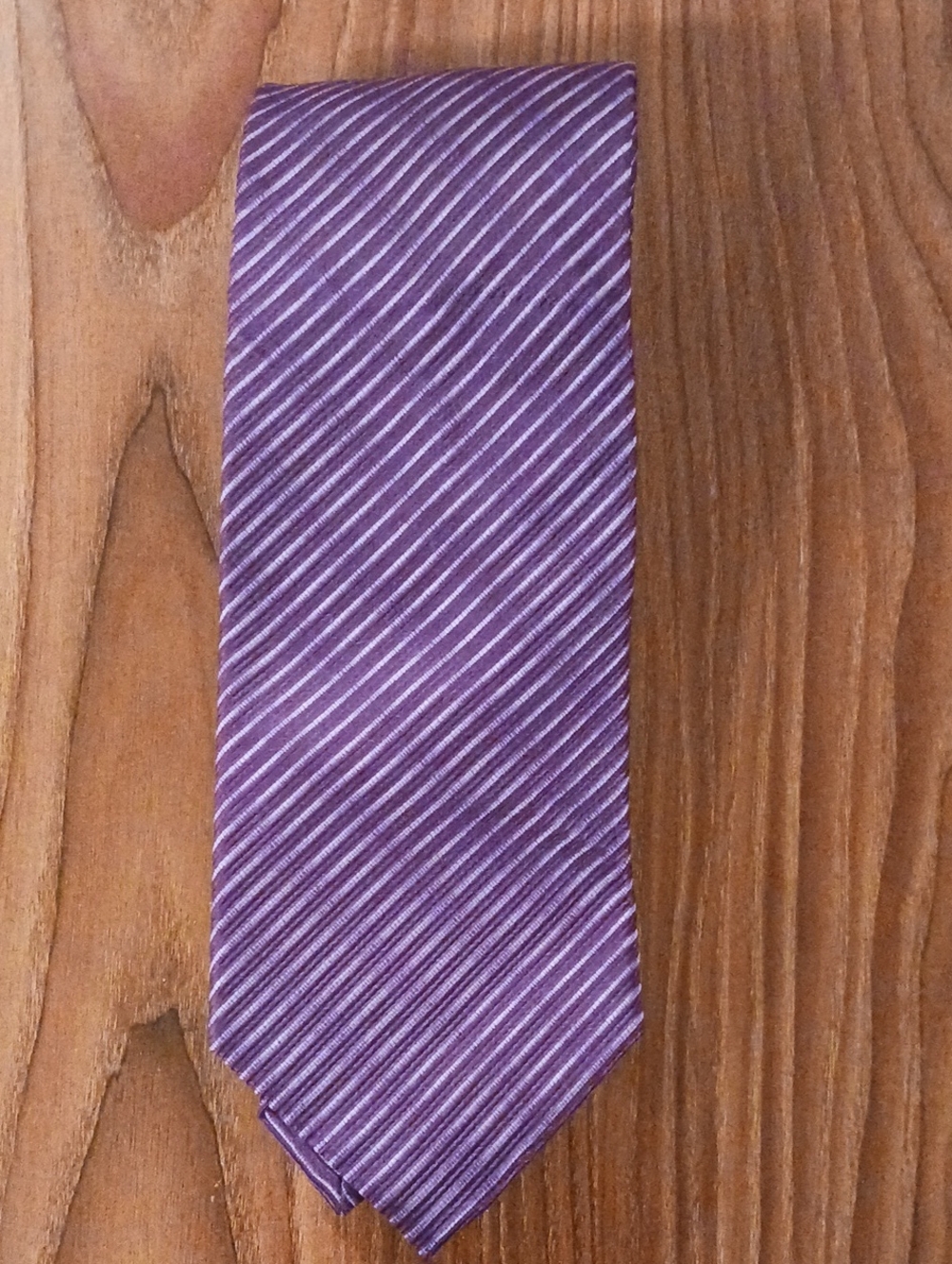 Alfani Lavender Striped Silk Tie